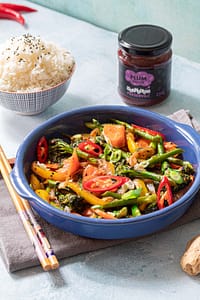 Stir fry vegetable recipe with Matthew's Preserved Plum Sauce
